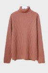 18aw heavy wool turtle neck knit [coral pink]