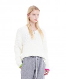 CHUNKY KNIT JUMPER  WHITE