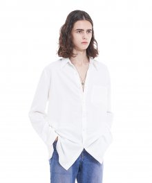 LONG SILKET SHIRT  WHITE