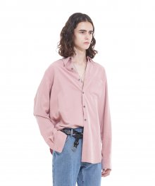 LONG SILKET SHIRT  PINK