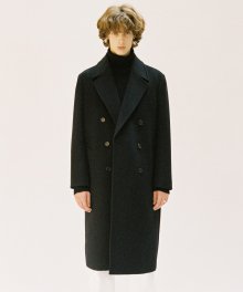 DOUBLE BREASTED CASHMERE COAT HA [NAVY]