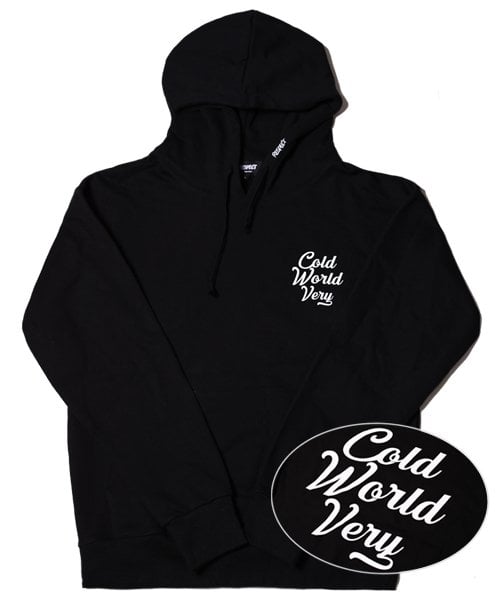 리스펙트(respect) 헤비웨이트 콜드월드베리 후드티 (블랙/화이트)