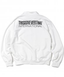 CP-INTL. Logo Half ZIP Pullover White