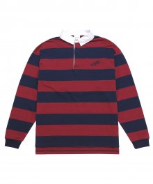 Striped Rugby Shirt Burgundy