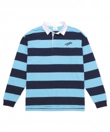 Striped Rugby Shirt Sky Blue