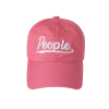 people logo pink ball cap