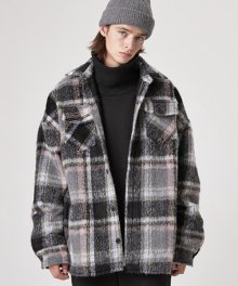 HAIR FLANNEL HEAVY SHIRTS (BLACK)