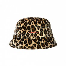 BASIC LOGO LEOPARD BUCKET HAT