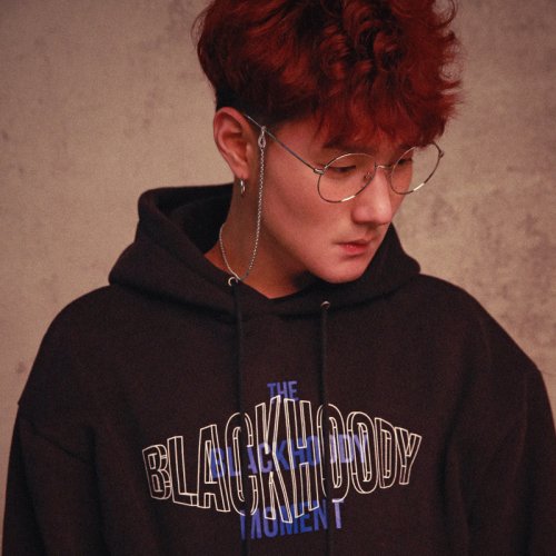 블랙후디(blackhoody) SOLID MOMENT HOODIE BLACK