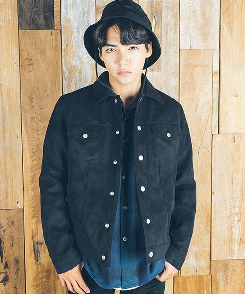로케이트(locate) SHARRINGTON suede trucker jacket (unisex)
