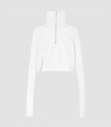 VLACK LINE - HIGHNECK ZIP TOP NO.1 (WHITE)