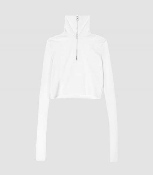 VLACK LINE - HIGHNECK ZIP TOP NO.1 (WHITE)