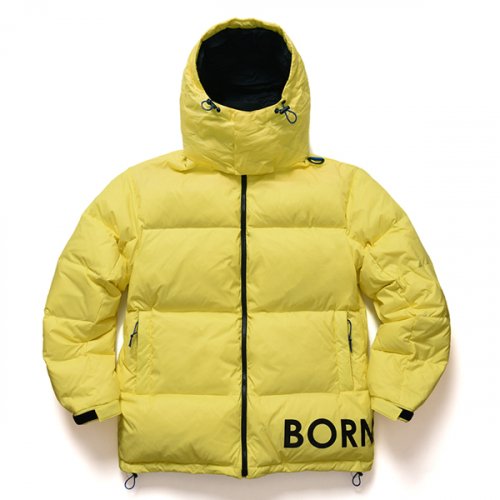 MUSINSA BORN CHAMPS SIDE LOGO PUFFER JACKET YELLOW CERDMDW02YE