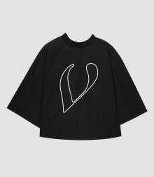 VLACK LINE - V LOGO LOOSE FIT TOP (BLACK)