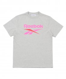 [FI2400] 리복 오리지널 벡터 티셔츠 - 멜란지그레이:핑크