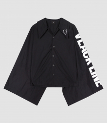 VLACK LINE - LONG SLEEVES SHORT SHIRT (BLACK)