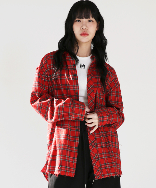 피피피(ppp) CHECK SUIT SHIRTS (RED)