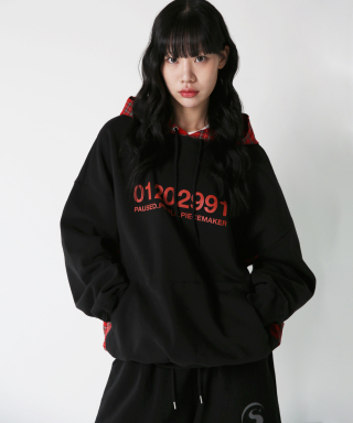 피피피(P.P.P) OG CHECK HOODED SHIRTS (BLACK)