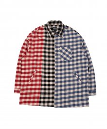 Tri Gingham Check Shirt [Red/Black/Blue]