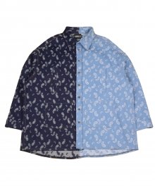 Paisley Jacquard Denim Jacket [Blue]