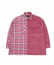 Check & Corduroy Jacket [Pink]