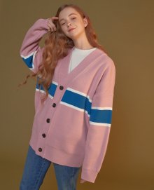 Point color Knit Cardigan