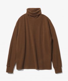 Tencel Turtleneck T-Shirts [Brown]
