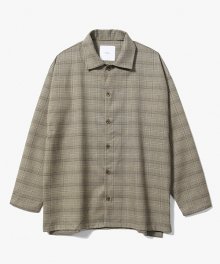 Full Open Glen Check Shirts [Brown]