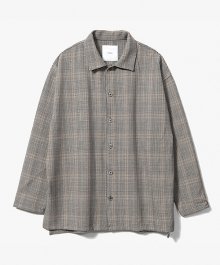 Full Open Glen Check Shirts [Grey]