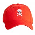 Adult`s Hats Skull and Bones on neon red