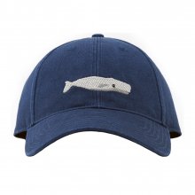 Adult`s Hats White whale on navy blue