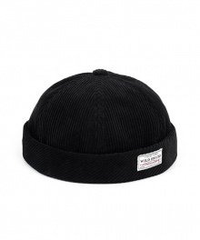BS CORDUROY BRIMLESS CAP (black)