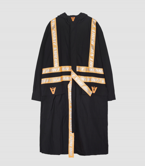 V8 - ORANGE SCOTCHLITE BIG LOGO LONG JACKET (BLACK)