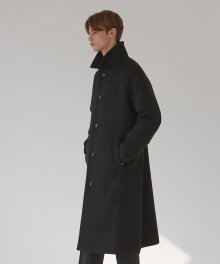 Raglan Sleeve Mac Coat - Black