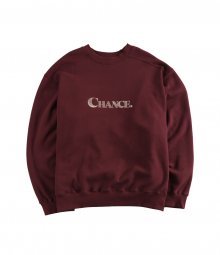 CHANCE SWEATSHIRT(Burgundy/기모)