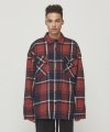 06 Oversized Check Shirt - Red & Navy