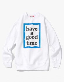 BLUE FRAME CREWNECK - WHITE / HGT18FWCN012