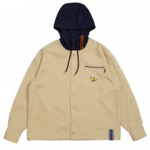 [R.C X M.G]Flag GONZ Shirt Hood_Beige