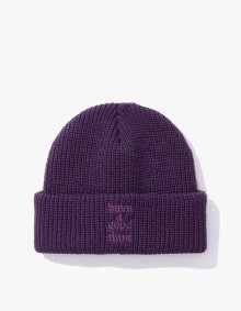 Ragg Wool Beanie - Purple