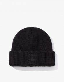 Ragg Wool Beanie - Black