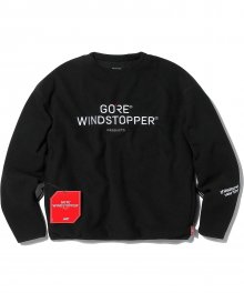 thisisneverthat x GORE® WINDSTOPPER® Fleece Top Black