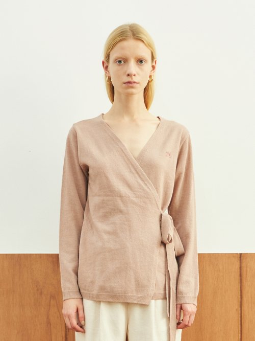 티엠오 바이 써틴먼스(TMO BY 13MONTH) STRAP KNIT CARDIGAN (PINK) - 98,000 | 우신사 스토어
