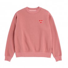[기모]노맨틱 W-로고 스웨트 셔츠 핑크