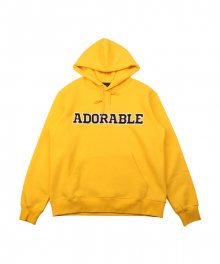 Adorable Embroidery Napping Hoodie Yellow