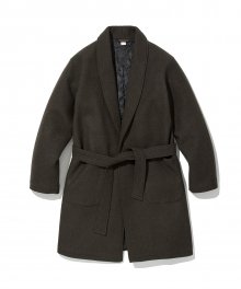 18fw wool robe coat brown