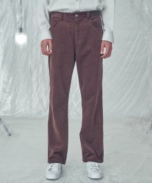 [유니섹스] LE CORDUROY WIDE FIT PANTS BROWN