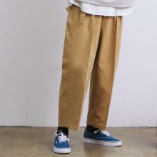 CONCIERGE BELTED WIDE PANTS (LOOSE TAPERED FIT)_BEIGE