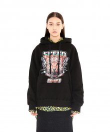 Leopard Face Hoody BK