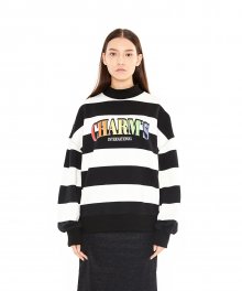 BIG STRIPE LOGO SWEATSHIRTS BK