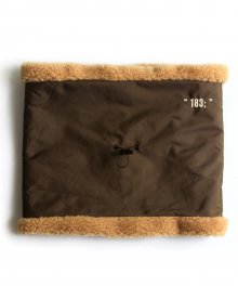 [unisex]183 SATIN NECK WARMER BROWN